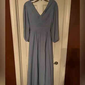 Long wedding bridesmaid dress size 8.